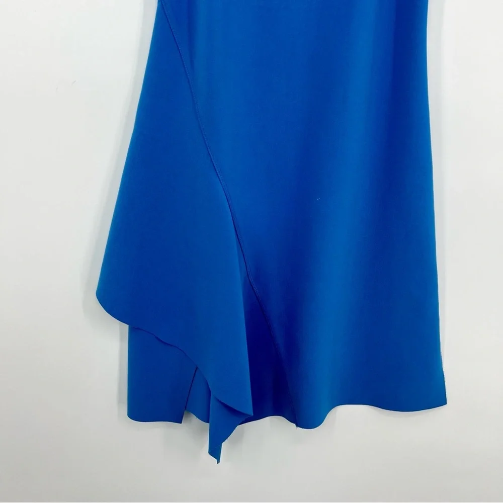Elizabeth And James Sleeveless Asymmetrical Tiered Mini Skater Dress Blue Size 6 - Picture 4 of 9